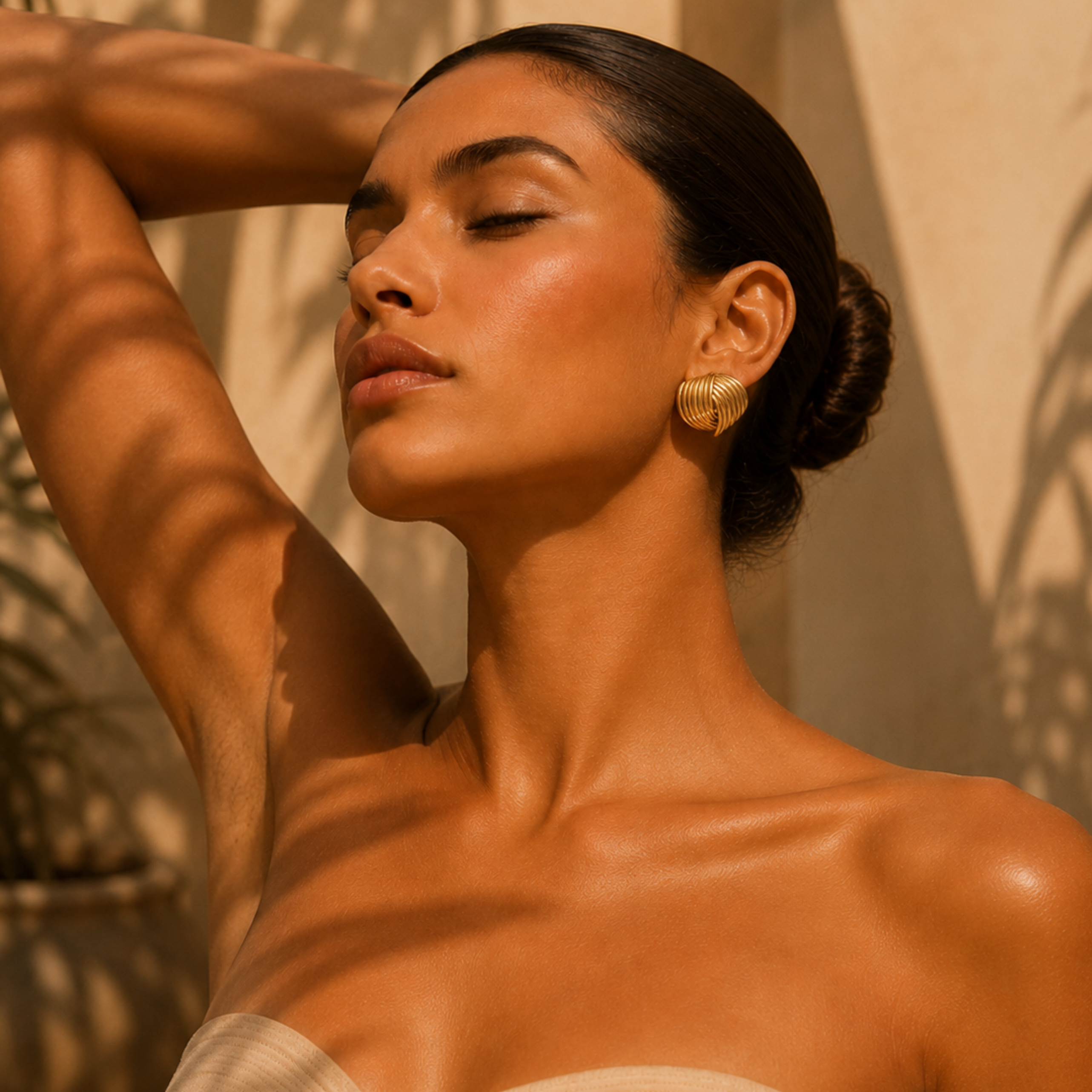 Gia Earrings on model AI Web