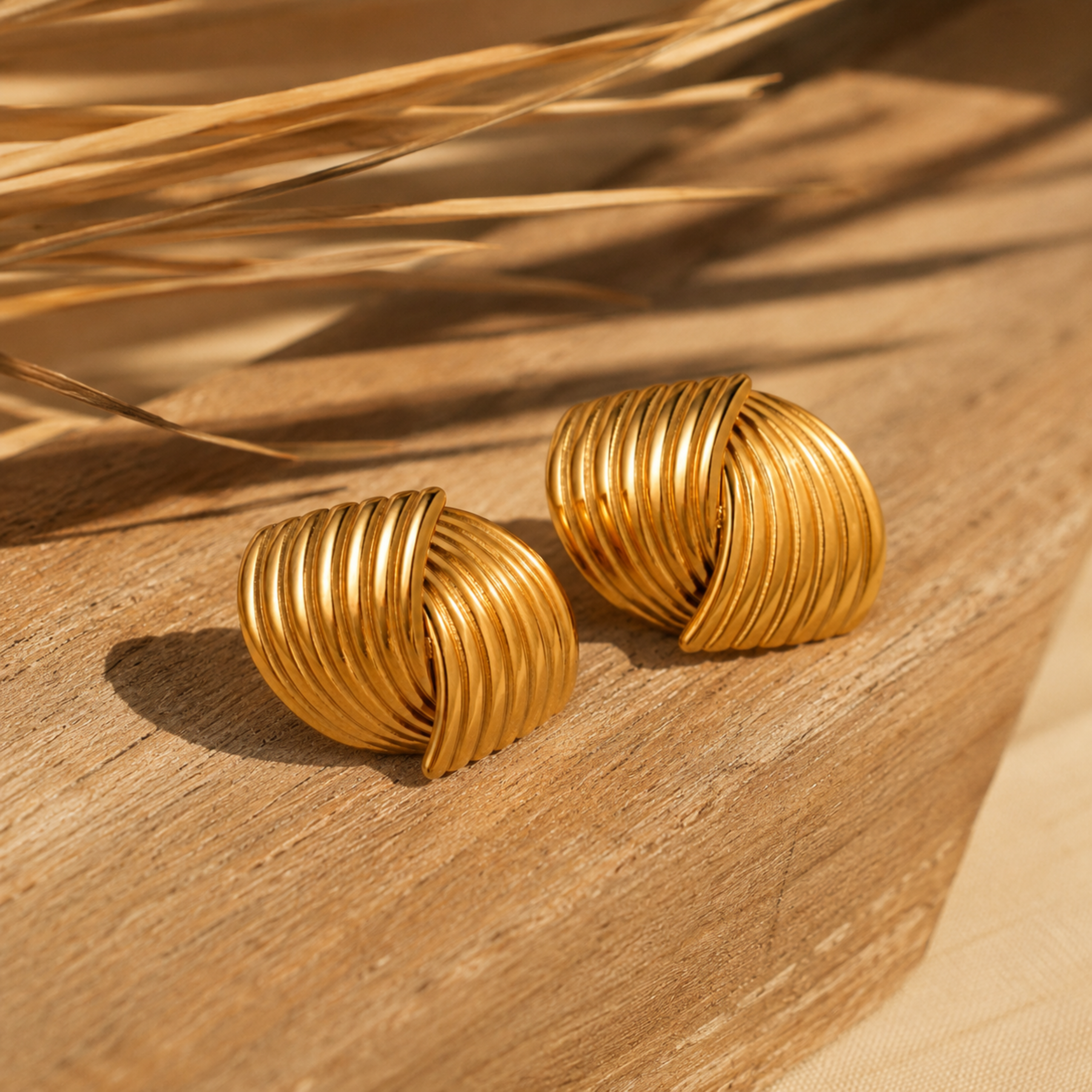 Gia Earrings on wood AI Web